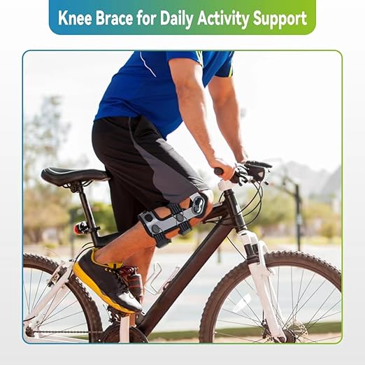 Komzer ACL Knee Brace, Functional Knee Support for PCL, MCL, Ligament Sports Injuries, Meniscus Tear, Relief from Knee Joint Pain with Side Stabilizers for Men & Women(XL/Right)
