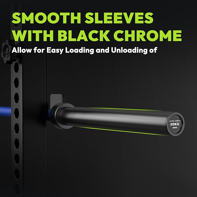 Olympic Barbell, 45lb/35lb 2-inch Weight Bar for Bench Press, 7ft/6.5ft Olympic Bar, 1000 lb/1500 lb High-Capacity, Hard Chrome, Knurled Grip, Strength Training Deadlift Weightlifting Squat