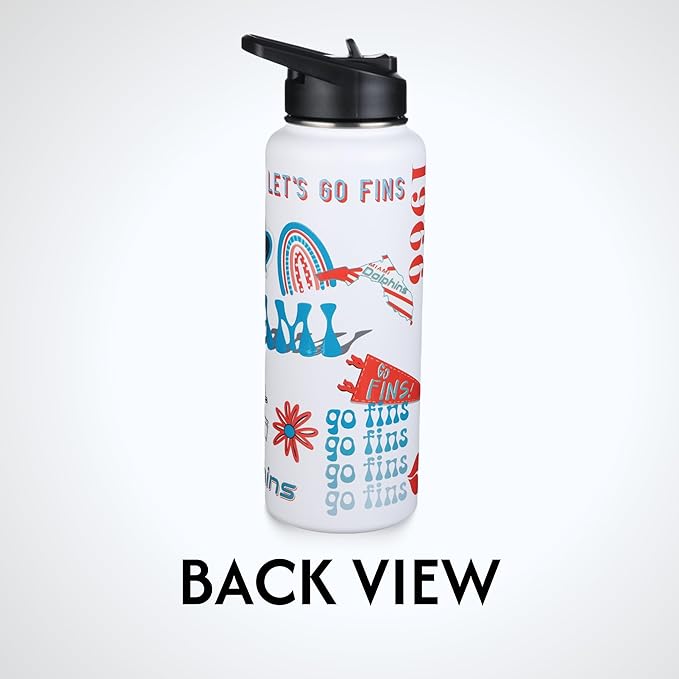 The Memory Company Officially Licensed NFL 34oz Water Bottle - Premium Stainless Steel Double-Wall Insulated, Leakproof Design