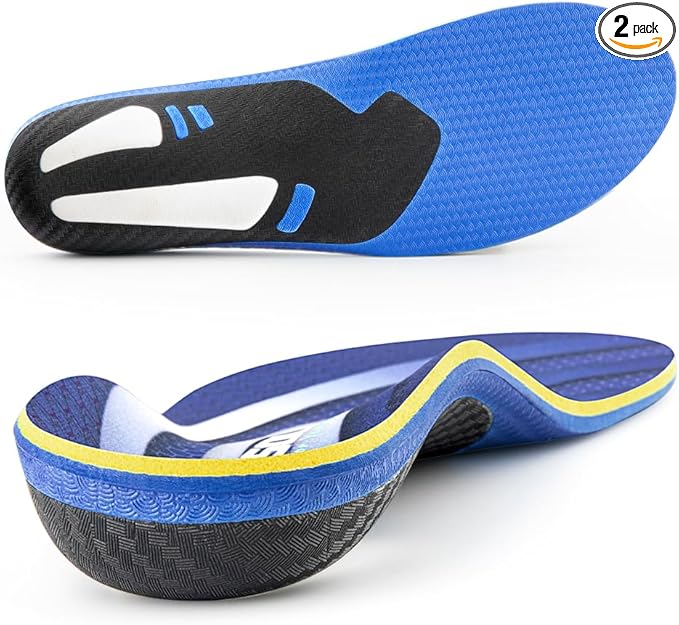 VALSOLE Plantar Fasciitis Arch Support Insoles,210lbs+ Heavy Duty Support Pain Relief Orthotics,High Arch Insoles,for Flat Feet,Arch Pain,Heel Pain Comfort Insoles,Work Boot Shoe Insole for Men Women