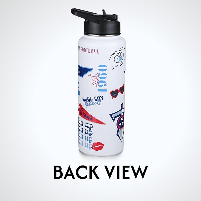 The Memory Company Officially Licensed NFL 34oz Water Bottle - Premium Stainless Steel Double-Wall Insulated, Leakproof Design