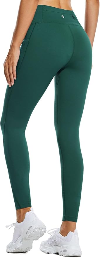 baleaf Women's Fleece Lined Leggings Water Resistant Thermal Winter Warm Tights High Waisted with Pockets Running Gear