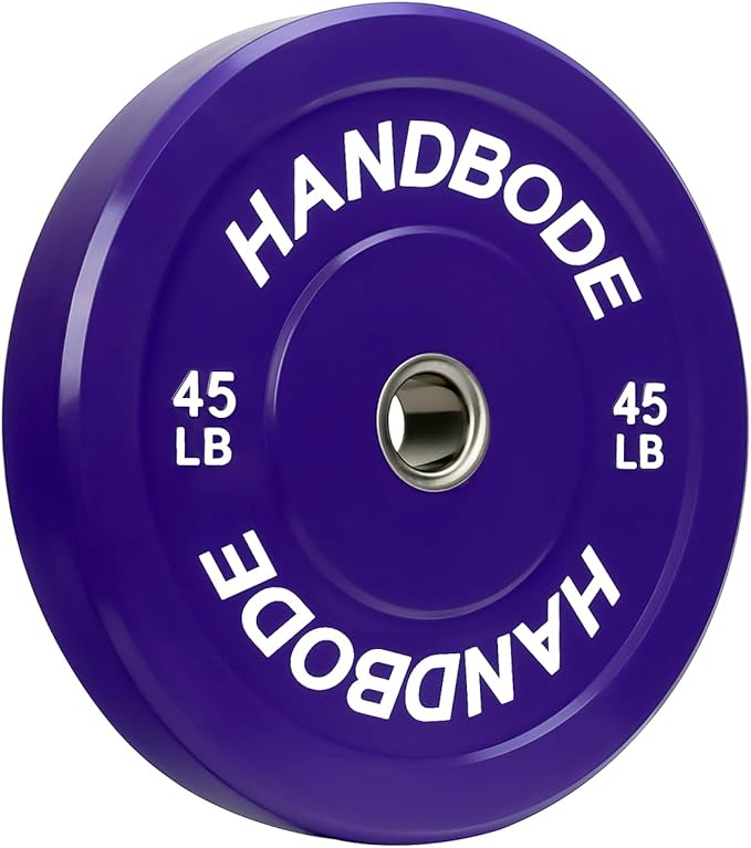 2-Inch Weight Plates High Bounce, Olympic Bumper Plate Set 45/100/160/190/260/300lb, Colored Weight Plates Set for Home Gym, Barbell Weights Rubber Strength Training Plate for Weight Lifting