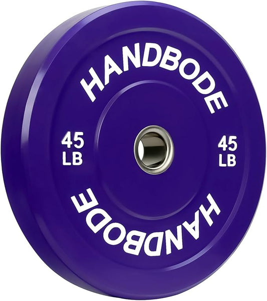 2-Inch Weight Plates High Bounce, Olympic Bumper Plate Set 45/100/160/190/260/300lb, Colored Weight Plates Set for Home Gym, Barbell Weights Rubber Strength Training Plate for Weight Lifting