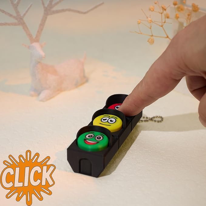 minihope Click Fidget Keychain – Cute Stress Relief Gadget – Pocket Button Clicker for Focus, Fun & Bag Charm Us