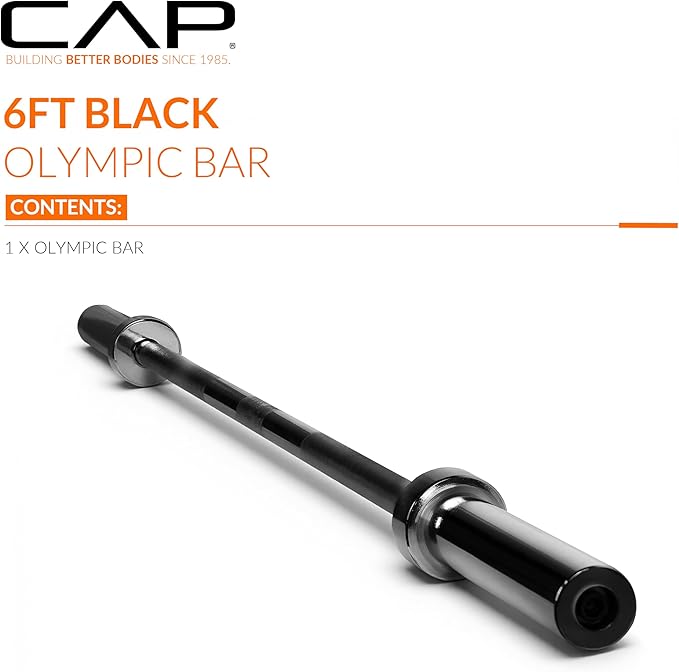 CAP Barbell 2-Inch Olympic Barbell Bars | 5 ft, 6 ft, & 7 ft | Multiple Options