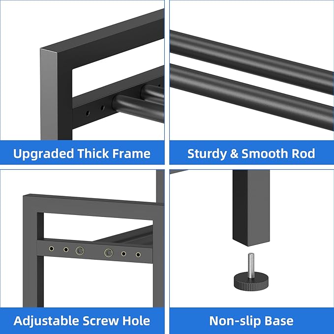 4 Tier Dumbbell Rack,Adjustable Weight Rack for Home Gym,Heavy Duty Weight Stand,600LBS Capacity Kettlebells Storage,Workout Equipment Organizer (Rack Only)