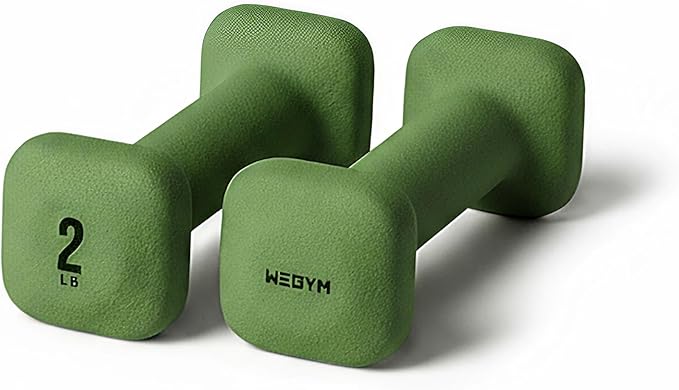 WeGym SafeGrip Square Dumbbells with Anti Slip Handles, Aesthetic Free Weights for Home Workouts, Stable Design Prevents Rolling during Floor Exercises