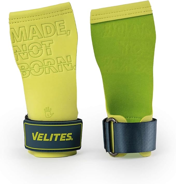 Velites I Quad Pro Handgrips I Professional Cross Training Gloves or Gymnastics I All Surface I Use with Magnesium I Includes Free Bands