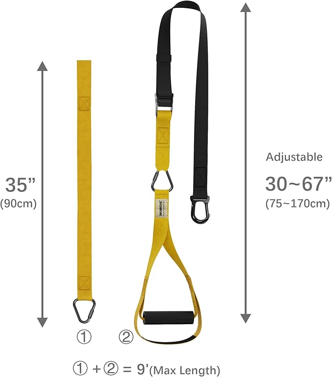 Bodyweight Resistance Straps for Home Fitness, Full-Body Workout Training Kit for Strength, Powerlifting, and Core Exercise