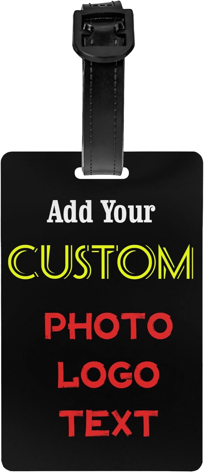 Custom Bag Tag Backpack Tags for Kids Boys Girls Adults Women Men, Personalized Luggage Tags for Suitcases, Design Your Own ID Name Identifier Labels with Photo/Text