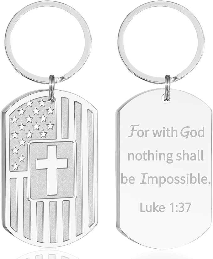 DuoDiner Stocking Stuffers Christmas Gift-Keychain Gifts for Men Religious Mens Gifts