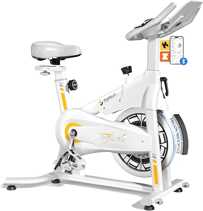 Exercise Bikes for Home,Indoor Cycling Bike with Adjustable Magnetic,Brake Pad Resistance Silent Belt Drive,330lbs Weight Capacity &Upgraded Version Seat for Home Cardio&Weight Loss