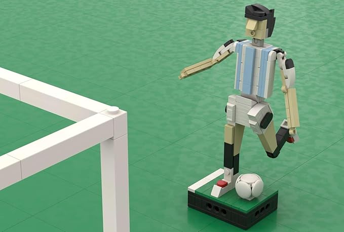 Argentine National Team Soccer Player Building Blocks, 7.8Inch Action Figure Model Toy 2022 World Cup Collection Model Figure(186Pcs)