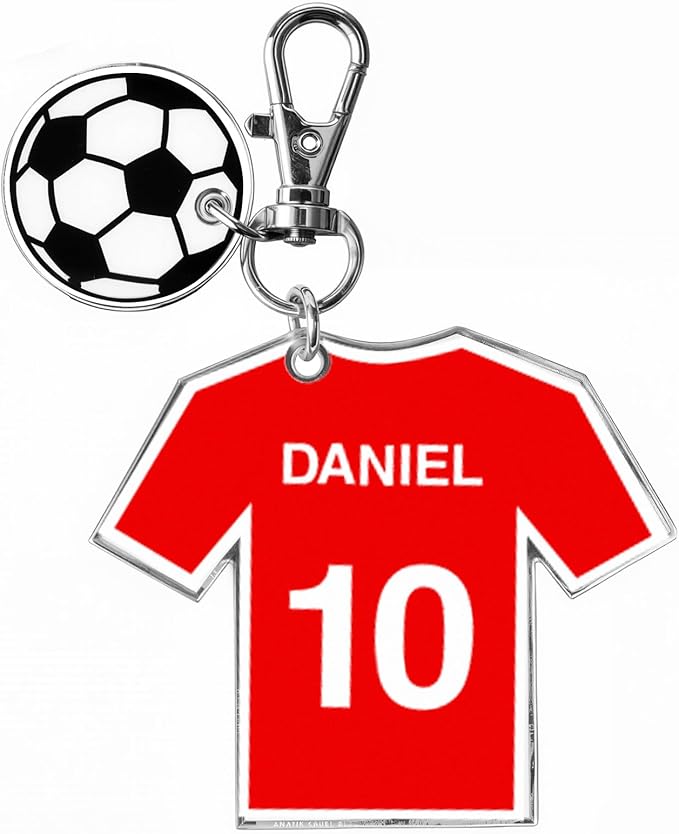 Custom Acrylic Soccer Keychain, Personalized Name on 2D Printed Soccer Uniform, Gift for Medical Professionals