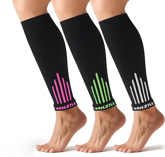 NEWZILL Compression Calf Sleeves (20-30mmHg) for Men & Women Perfect Option to Compression Socks for Running Travel Nursing
