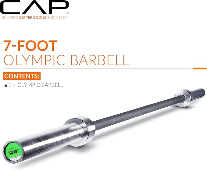 Cap Barbell 7-Foot Olympic Barbell Pro Series | Olympic & Power Bar Options