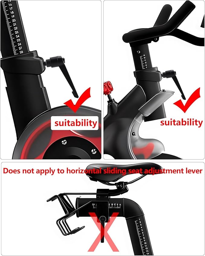 Sports Bike seat Height Adjuster seat/Fitness Sports Bike seat Handle, Suitable for Replacing The Fixing Screws of Peloton seat up and Down Adjustment., black