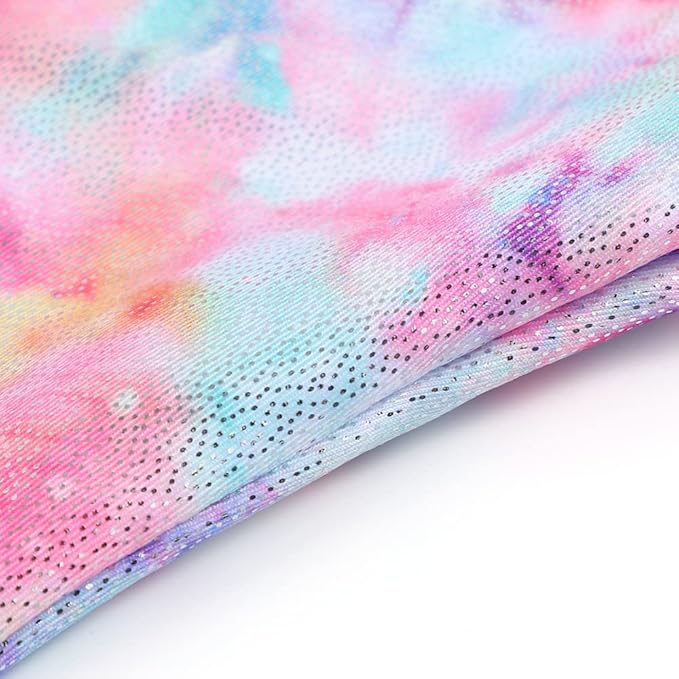 HOZIY Gymnastics Leotards for Girls with Shorts Toddlers Biketards Rainbow Unicorn Dinosaur Mermaid Leopard Flower Galaxy