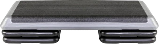 The Original STEP Exercise Step Platform, Health Club Size Stepper for Exercise at Home with 4 Stackable Risers for Height Adjustments