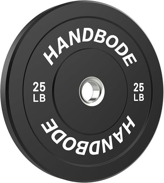 2-Inch Weight Plates High Bounce, Olympic Bumper Plate Set 45/100/160/190/260/300lb, Colored Weight Plates Set for Home Gym, Barbell Weights Rubber Strength Training Plate for Weight Lifting