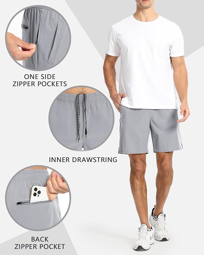 CANGHPGIN Mens Workout Athletic Shorts 7 inch / 5 inch Quick Dry Running Shorts Men Lightweight Sports Gym Shorts with Pocket