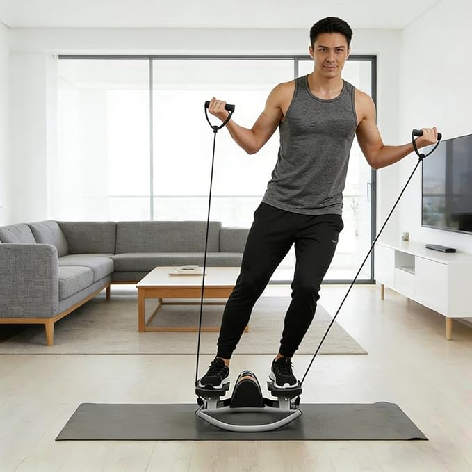 Rock Stepper Side to Side, Lateral Rocking Fitness Stepper, Home Exercise Machine with Digital Display and Time Tracking, Ideal for Leg, Glute, and Abdominal Workouts