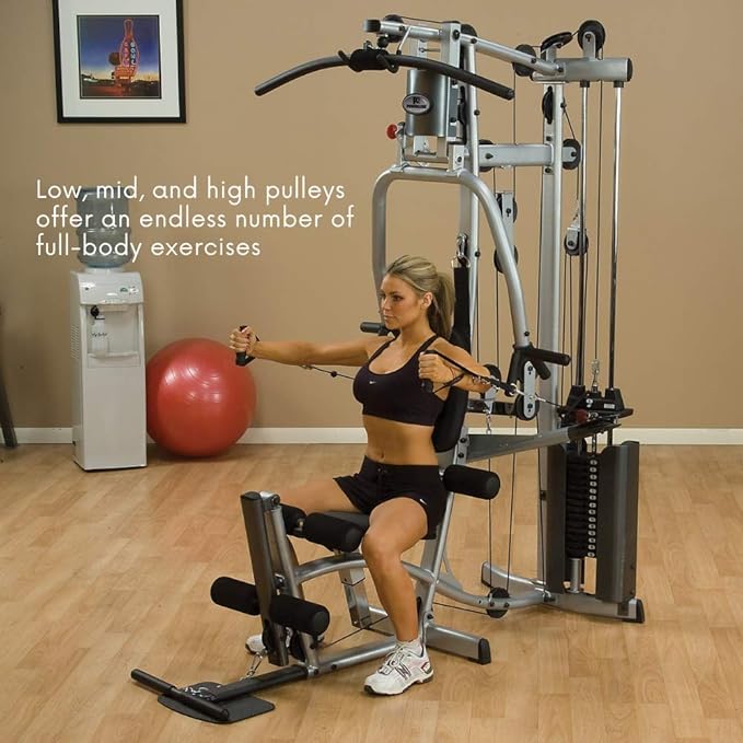 Body-Solid Powerline P2LPX Home Gym Equipment with Leg Press, Grey/Black