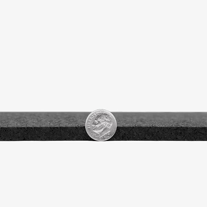 IncStores 8mm Thick Strong Rubber Flooring Roll | Flexible Recycled Rubber Roll Flooring for a Stronger and Safer Basement, Home Gym, Shed, or Trailer | Black, 3 Mats