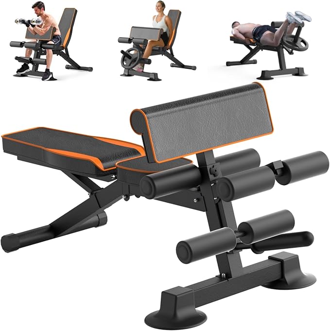 Adjustable Weight Bench multi-function Workout Bench for Home Gym,Foldable Incline Decline Benches for Full Body Workout 660LBS