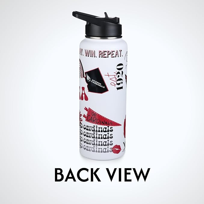 The Memory Company Officially Licensed NFL 34oz Water Bottle - Premium Stainless Steel Double-Wall Insulated, Leakproof Design