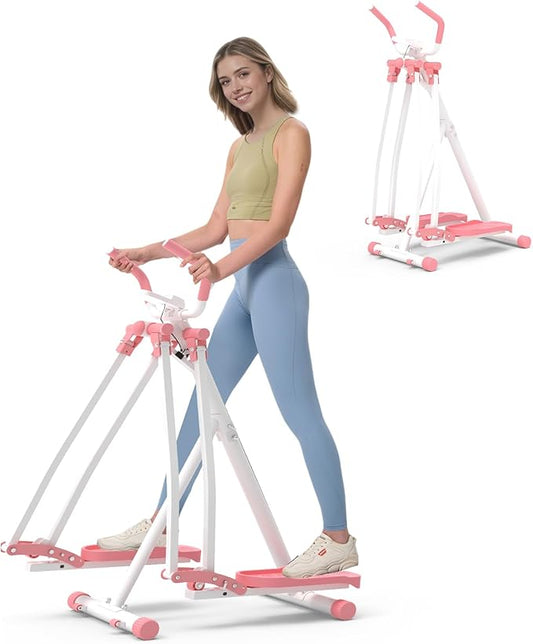 Space Walker Exercise Machine - Air Walker Elliptical Trainer for Home Use, with Foldable Design for an Aerobic Stepper and Cross Trainer Glider Exercise Machine for Men and Women