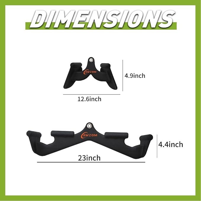 LAT Pulldown Attachments for Cable Machines, Cable Machine Attachments for Home Gym T Bar V Bar LAT Pulldown Machines Attachments, Back Tricep Bar Strength Training Handle Grip