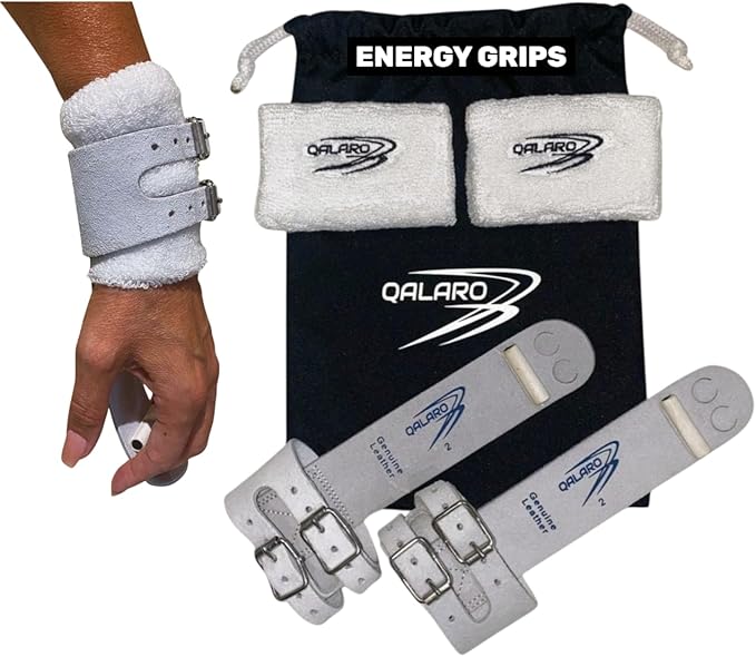 Double Buckle Leather Grips for Girls Gymnastics | Dowel Grips, 4" Wristbands, Grip Bag | Gymnastics Grips for Girls | Youth Bar Grips | Gymnastics Gloves