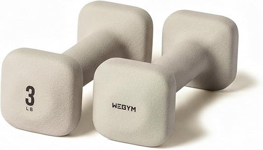WeGym SafeGrip Square Dumbbells with Anti Slip Handles, Aesthetic Free Weights for Home Workouts, Stable Design Prevents Rolling during Floor Exercises