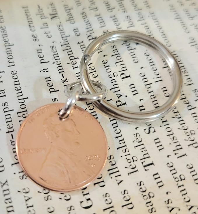 Tucker's Trinkets And Treasures 2025 Lucky Penny Keychain, Authentic US Coin, Commemorative Last Year Cent, Made in the USA