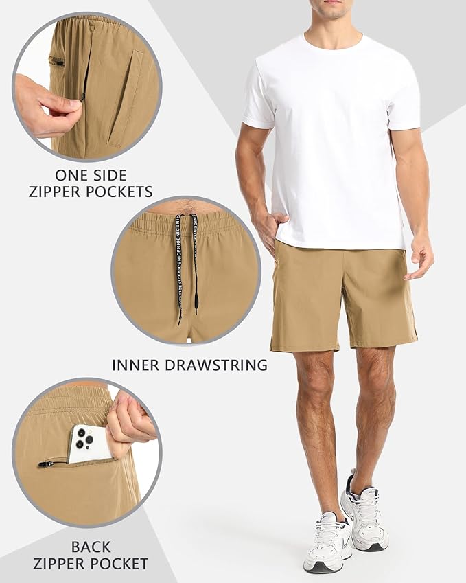 CANGHPGIN Mens Workout Athletic Shorts 7 inch / 5 inch Quick Dry Running Shorts Men Lightweight Sports Gym Shorts with Pocket