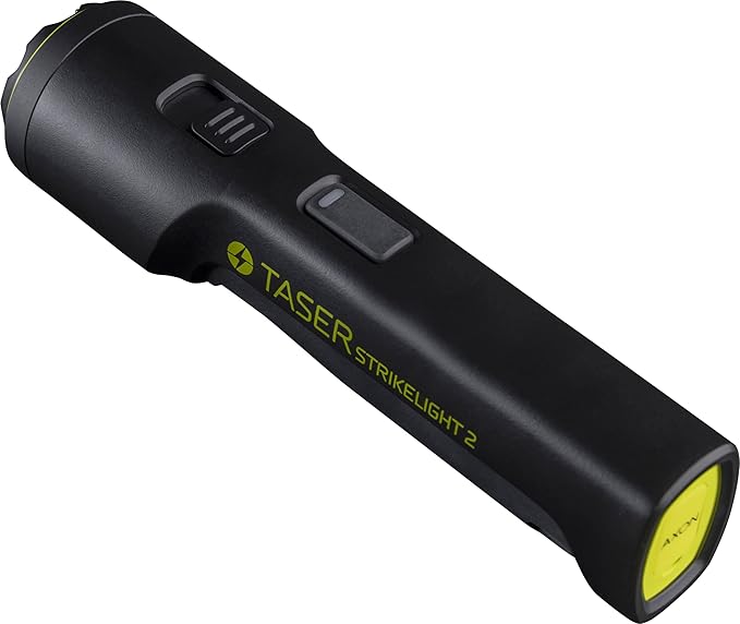 TASER StrikeLight 2 Rechargeable Self-Defense Flashlight with Painful 10 µC Stun Charge | Portable, Lightweight Protection for Running, Jogging, Pet Walking, Camping, Hiking, and Outdoors