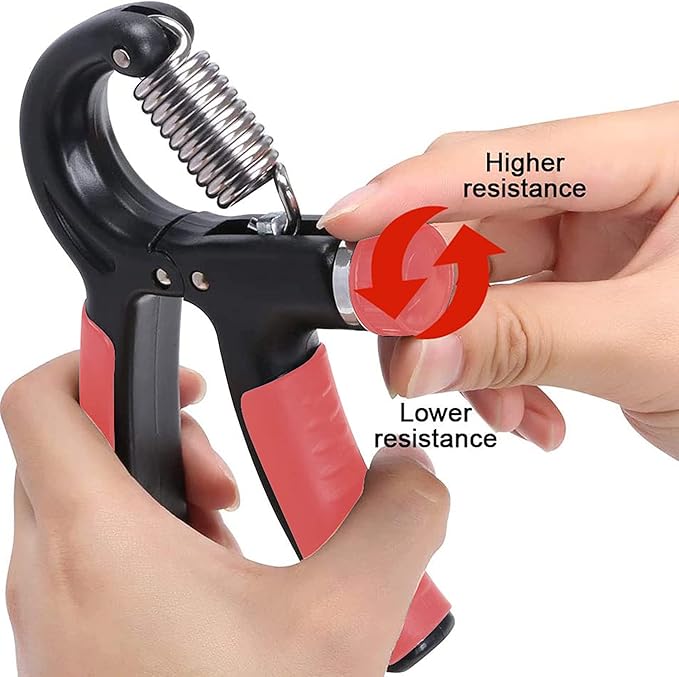 Hand Grip Strengthener 11–132 lbs / 5–60 kg – Adjustable Grip Trainer & Forearm Exerciser with Heavy-Duty Steel Spring, Non-Slip Handles for Hand, Wrist & Finger Workout, Ideal for Strength Training & Rehabilitation