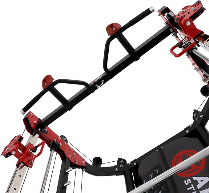 Altas Strength Smith Machine 3058G Home Gym Equipment with 1000 lbs Weight Capacity, 2000 lbs Cables for Versatile Workouts Squats Presses Pulling Lunges Deadlifts Easy Assembly Included Accessories