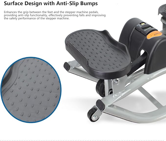 Lateral Rocking Fitness Steppers, Rocking Stepper Side to Side with Digital Display, Low-Impact Exercise Machine for Legs Glutes Core, Compact Portable Step Rocker for Home Dorm Gym