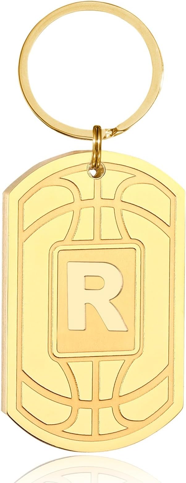 Stocking Stuffers Christmas Gift- Initial Keychain Gifts for Men,Mens Gifts Basketball Keychains for Men Dad
