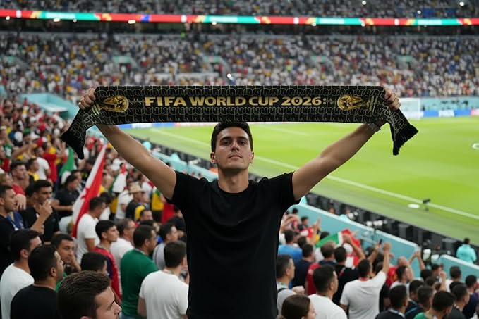 Official FIFA World Cup 2026 Edition - High Definition Universal Polyester Trophy Scarf – Gameday Fan Wear for all Matches from New York to Miami, Dallas to Los Angeles