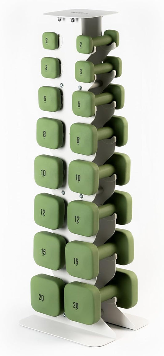 WeGym SafeGrip Square Dumbbells with Anti Slip Handles, Aesthetic Free Weights for Home Workouts, Stable Design Prevents Rolling during Floor Exercises - Set