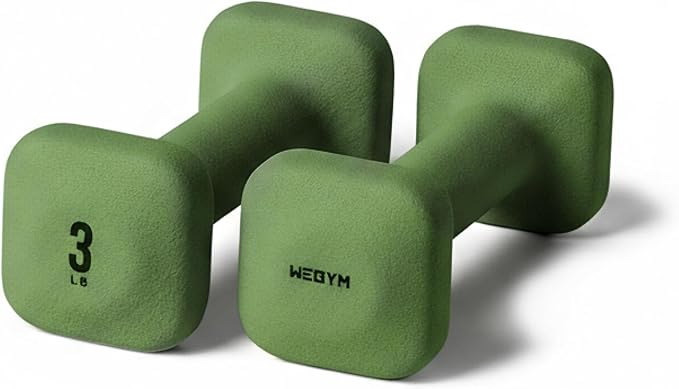 WeGym SafeGrip Square Dumbbells with Anti Slip Handles, Aesthetic Free Weights for Home Workouts, Stable Design Prevents Rolling during Floor Exercises