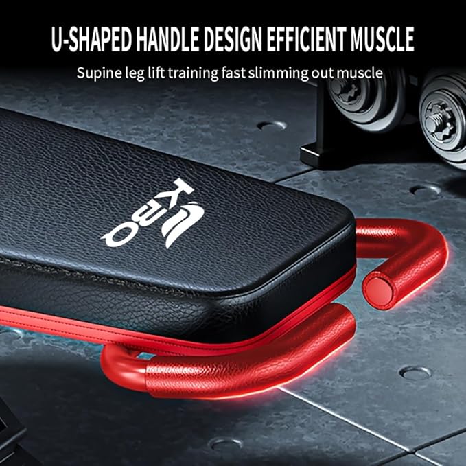 Adjustable Exercise Chair for Home Gym – Foldable Back Extension Bench for Core, Hip & Lower Back Workout – Multi-Functional Hyperextension Bench with Tension Rope for Full-Body Exercise