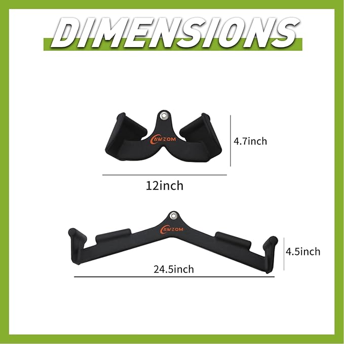 LAT Pulldown Attachments for Cable Machines, Cable Machine Attachments for Home Gym T Bar V Bar LAT Pulldown Machines Attachments, Back Tricep Bar Strength Training Handle Grip