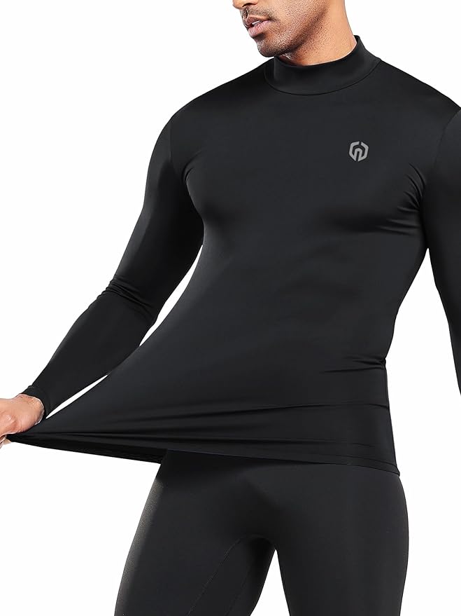 NELEUS 4 Pack Men's Workout Long Sleeve Shirts Compression Dry Fit Muscle Tops