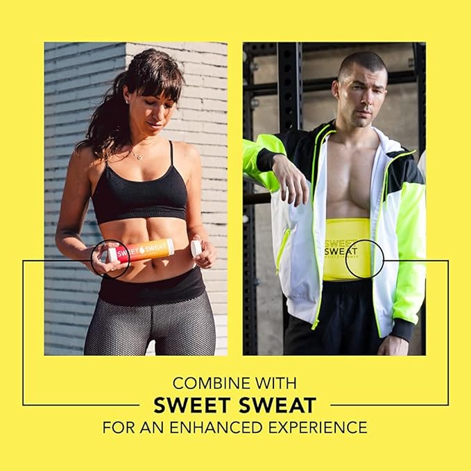 Sports Research Sweet Sweat Waist Trimmer (Core Series) - Premium Sweat Enhancing Fitness Band for Women & Men