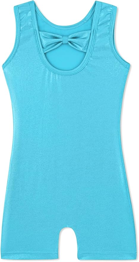 HOZIY Gymnastics Leotards for Girls with Shorts Toddlers Biketards Rainbow Unicorn Dinosaur Mermaid Leopard Flower Galaxy